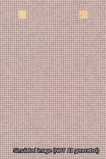A simulated image of the stitched needlepoint design: Banner 13m Squared Blank Pink. Not A.I. generated.