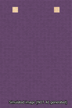 A simulated image of the stitched needlepoint design: Banner 13m Squared Blank Purple. Not A.I. generated.
