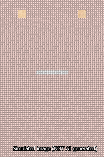 A simulated image of the stitched needlepoint design: Banner 13m Squared Dash White on Pink. Not A.I. generated.