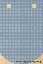 A simulated image of the stitched needlepoint design: Banner 18m Curved Blank Light Blue. Not A.I. generated.