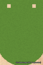 A simulated image of the stitched needlepoint design: Banner 18m Curved Blank Light Green. Not A.I. generated.