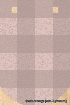 A simulated image of the stitched needlepoint design: Banner 18m Curved Blank Pink. Not A.I. generated.