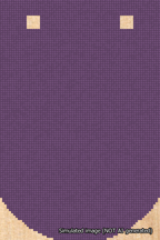 A simulated image of the stitched needlepoint design: Banner 18m Curved Blank Purple. Not A.I. generated.