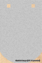 A simulated image of the stitched needlepoint design: Banner 18m Curved Blank White. Not A.I. generated.