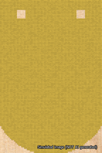A simulated image of the stitched needlepoint design: Banner 18m Curved Blank Yellow. Not A.I. generated.