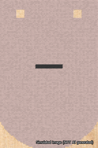 A simulated image of the stitched needlepoint design: Banner 18m Curved Dash Black on Pink. Not A.I. generated.