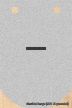 A simulated image of the stitched needlepoint design: Banner 18m Curved Dash Black on White. Not A.I. generated.