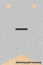 A simulated image of the stitched needlepoint design: Banner 18m Forked Dash Black on White. Not A.I. generated.