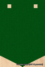 A simulated image of the stitched needlepoint design: Banner 18m Pointed Blank Green. Not A.I. generated.