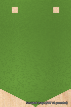 A simulated image of the stitched needlepoint design: Banner 18m Pointed Blank Light Green. Not A.I. generated.