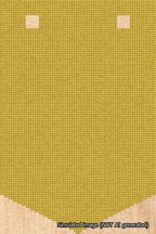 A simulated image of the stitched needlepoint design: Banner 18m Pointed Blank Yellow. Not A.I. generated.