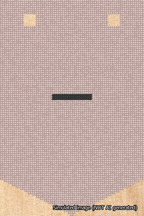 A simulated image of the stitched needlepoint design: Banner 18m Pointed Dash Black on Pink. Not A.I. generated.