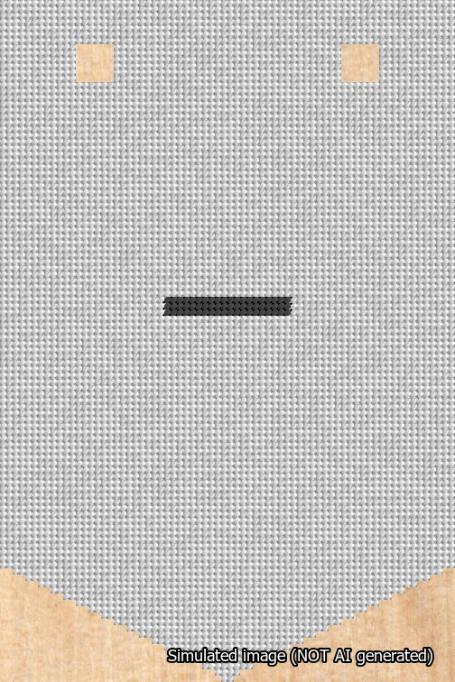 A simulated image of the stitched needlepoint design: Banner 18m Pointed Dash Black on White. Not A.I. generated.