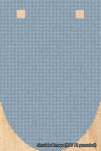 A simulated image of the stitched needlepoint design: Banner 18m Rounded Blank Light Blue. Not A.I. generated.