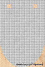 A simulated image of the stitched needlepoint design: Banner 18m Rounded Blank White. Not A.I. generated.