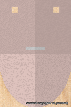 A simulated image of the stitched needlepoint design: Banner 18m Rounded Dash White on Pink. Not A.I. generated.