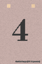 A simulated image of the stitched needlepoint design: Banner 18m Squared 4 Black on Pink. Not A.I. generated.