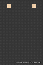 A simulated image of the stitched needlepoint design: Banner 18m Squared Blank Black. Not A.I. generated.