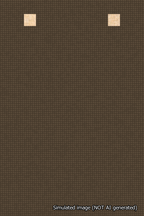 A simulated image of the stitched needlepoint design: Banner 18m Squared Blank Brown. Not A.I. generated.