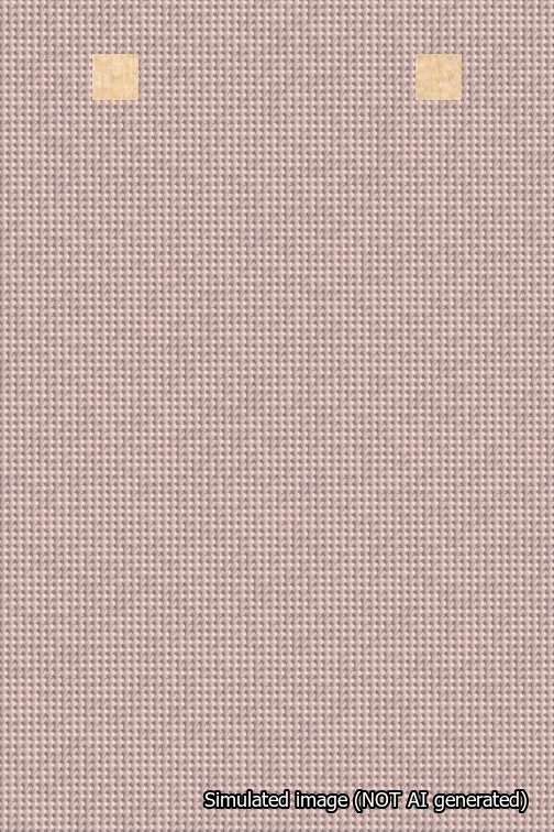 A simulated image of the stitched needlepoint design: Banner 18m Squared Blank Pink. Not A.I. generated.