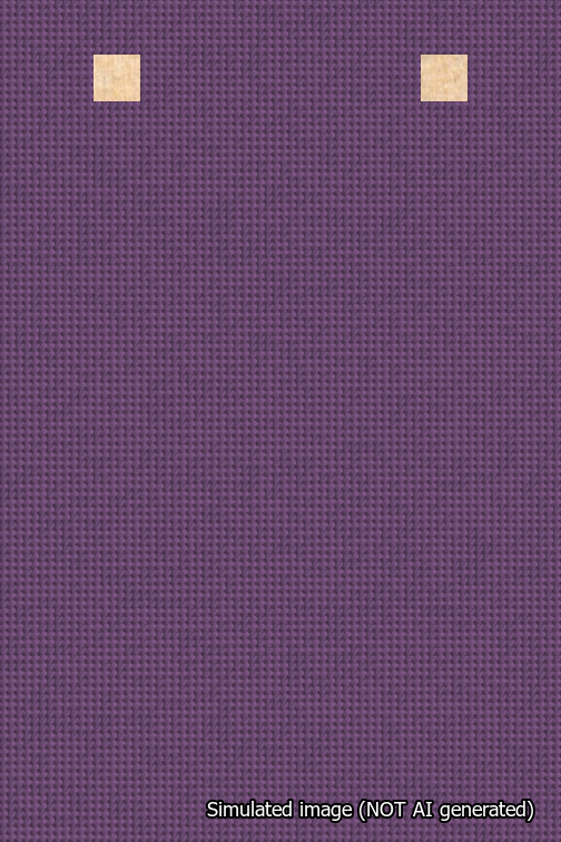 A simulated image of the stitched needlepoint design: Banner 18m Squared Blank Purple. Not A.I. generated.