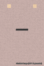 A simulated image of the stitched needlepoint design: Banner 18m Squared Dash Black on Pink. Not A.I. generated.