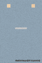 A simulated image of the stitched needlepoint design: Banner 18m Squared Dash White on Light Blue. Not A.I. generated.