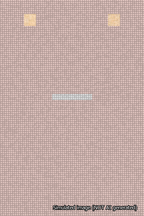 A simulated image of the stitched needlepoint design: Banner 18m Squared Dash White on Pink. Not A.I. generated.