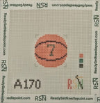 Basketball Bag Charm Green 0-49 Needlepoint Canvas Design