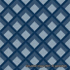 Dimensional Diamonds Blue Needlepoint Canvas Design