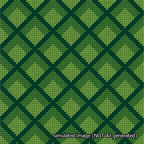 Dimensional Diamonds Green Needlepoint Canvas Design