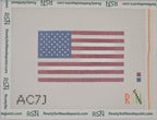 American Flag Small Needlepoint Canvas Design