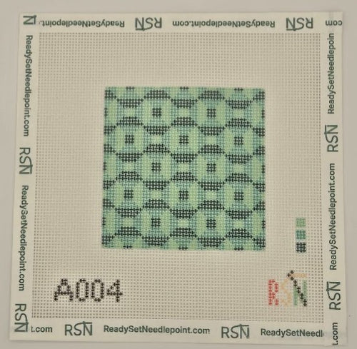 Abstract Squares Needlepoint Canvas Design