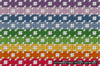 Geometric Rainbow Bag Tag Needlepoint Canvas Design