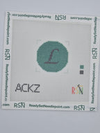 Circle Initial L Needlepoint Canvas Design