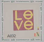 Love Square Needlepoint Canvas Design