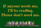 Reading Please Dont Need Me Needlepoint Canvas Design