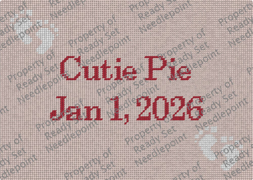 Baby Feet Customizable Needlepoint Canvas Design